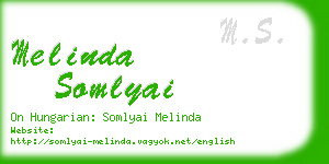 melinda somlyai business card